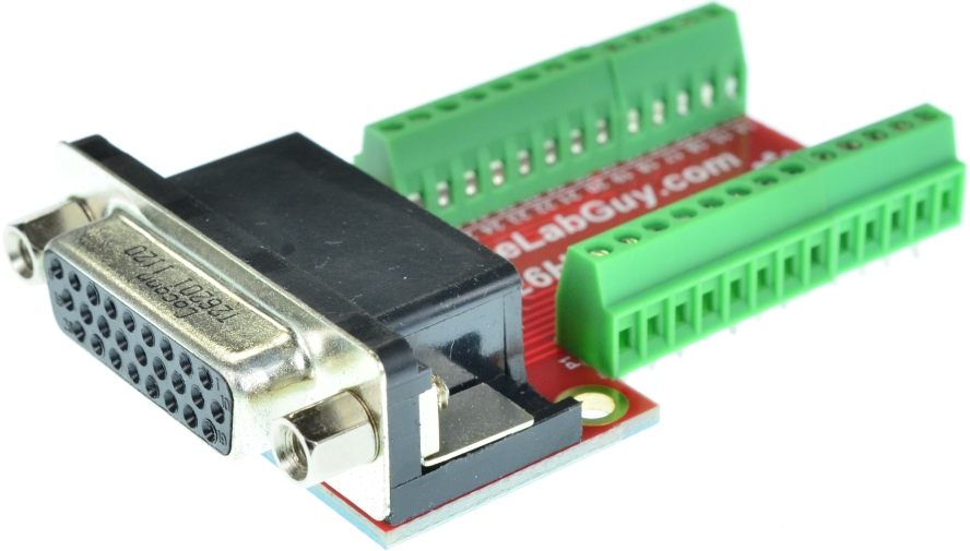 D-Sub High Density 26 DB26HD Female Connector Breakout Board